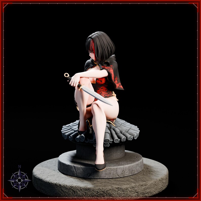 Rogue STL file for 3D printing - fantasy statue, image 4 of 11