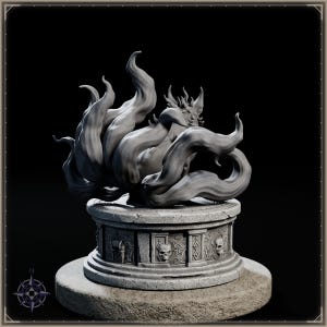 Umbra Kitsune STL file for 3D printing - fantasy statue, image 6 of 11