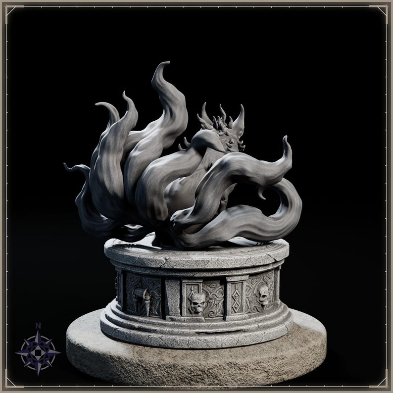 Umbra Kitsune STL file for 3D printing - fantasy statue, image 6 of 11