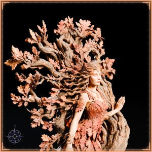 Autumn Spirit STL file for 3D printing - fantasy statue, image 11 of 11