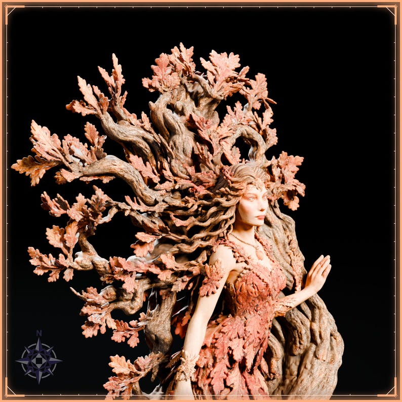 Autumn Spirit STL file for 3D printing - fantasy statue, image 11 of 11