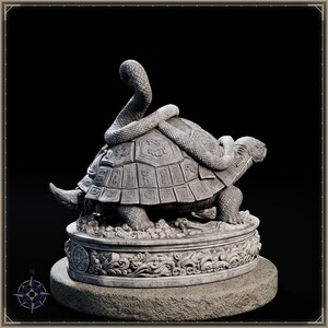 Black Tortoise STL file for 3D printing - fantasy statue, image 7 of 11
