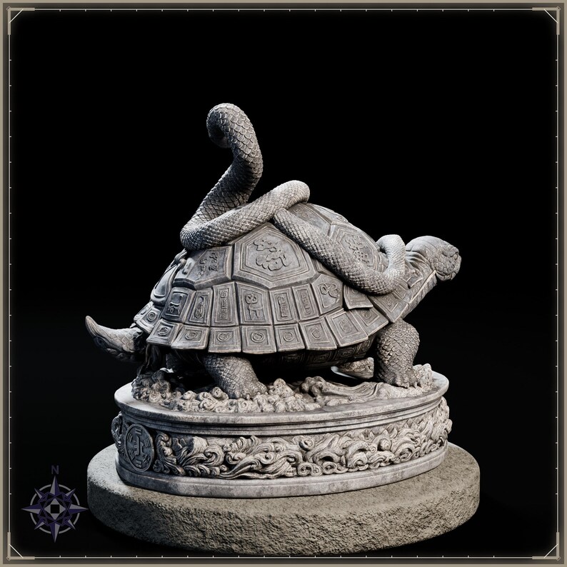 Black Tortoise STL file for 3D printing - fantasy statue, image 7 of 11