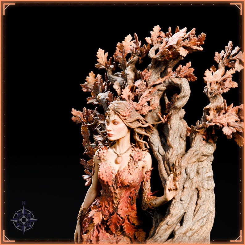 Autumn Spirit STL file for 3D printing - fantasy statue, image 10 of 11