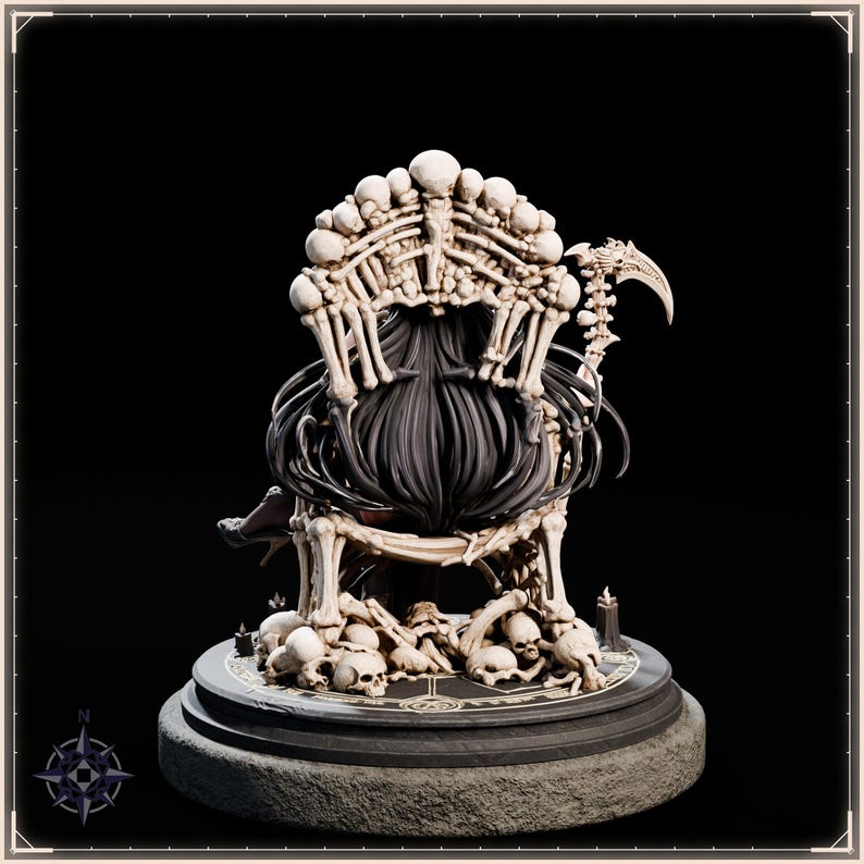 Necromancer STL file for 3D printing - fantasy statue, image 6 of 11