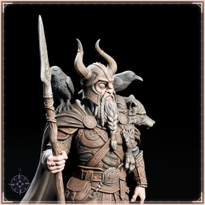 Odin STL file for 3D printing - fantasy statue, image 11 of 11