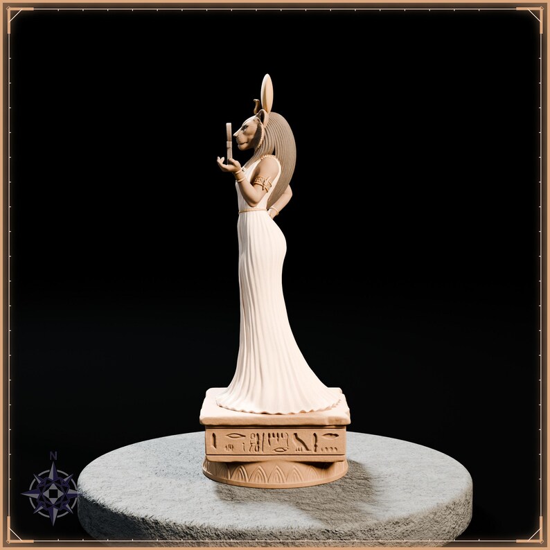 Sekhmet STL file for 3D printing - fantasy statue, image 4 of 11