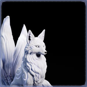 Nine Tailed Fox Spirit STL file for 3D printing - fantasy statue, image 11 of 11