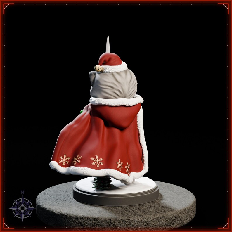 Sir Fluffington Christmas STL file for 3D printing - fantasy statue, image 5 of 11