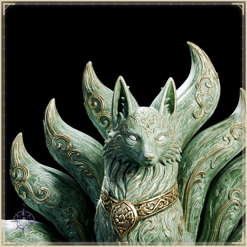 Kitsune STL bundle for 3D printing - fantasy statue, image 4 of 20