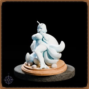Bubble Snail Maiden STL file for 3D printing - folklore anime girl statue, image 3 of 11