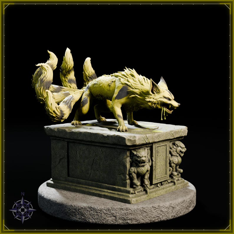 Toxic Kitsune STL file for 3D printing - fantasy statue, image 8 of 11