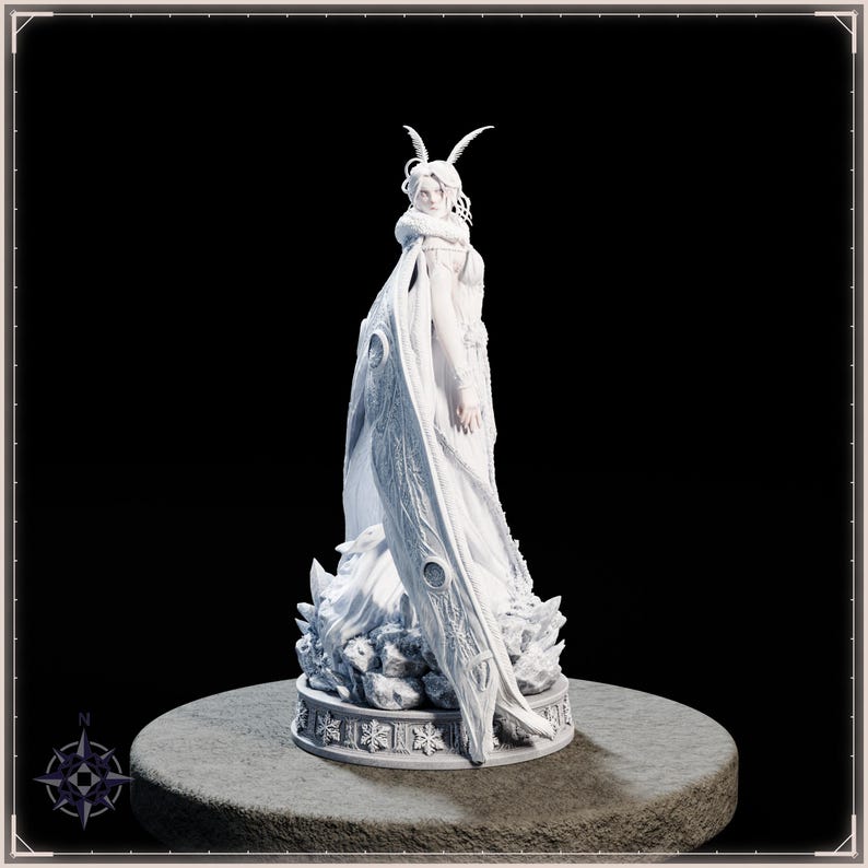 Winter Spirit STL file for 3D printing - fantasy statue, image 7 of 11