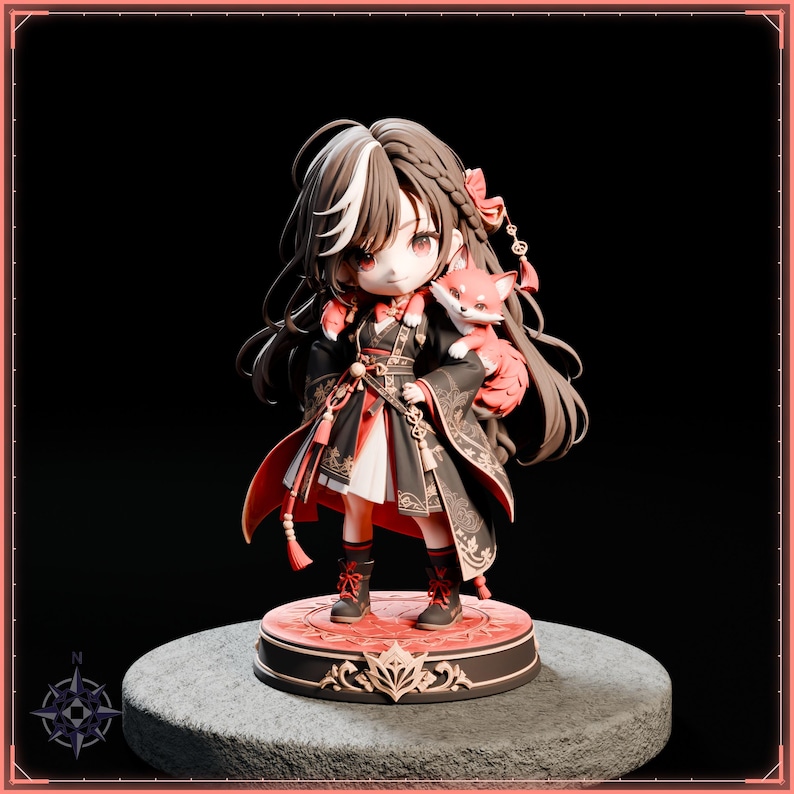 Chibi Companions STL bundle for 3D printing - fantasy statue, image 2 of 20