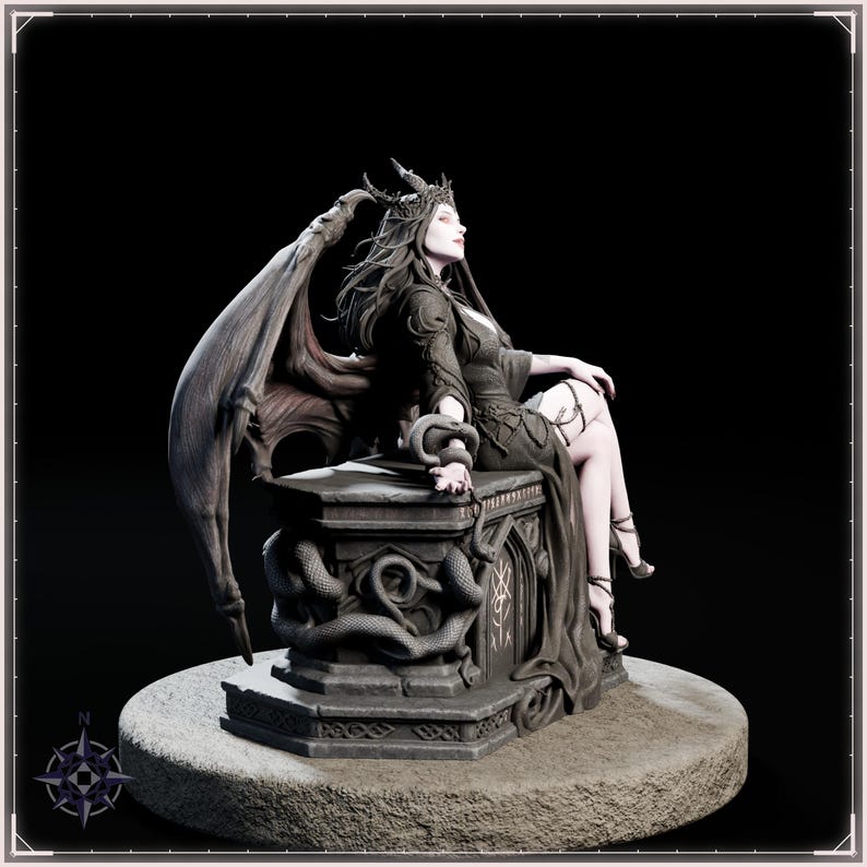 Lilith STL file for 3D printing - fantasy statue, image 8 of 11