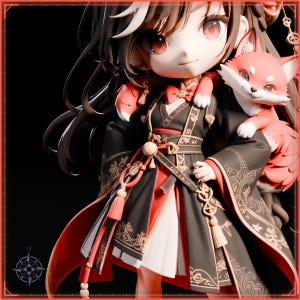 Chibi Companions STL bundle for 3D printing - fantasy statue, image 3 of 20