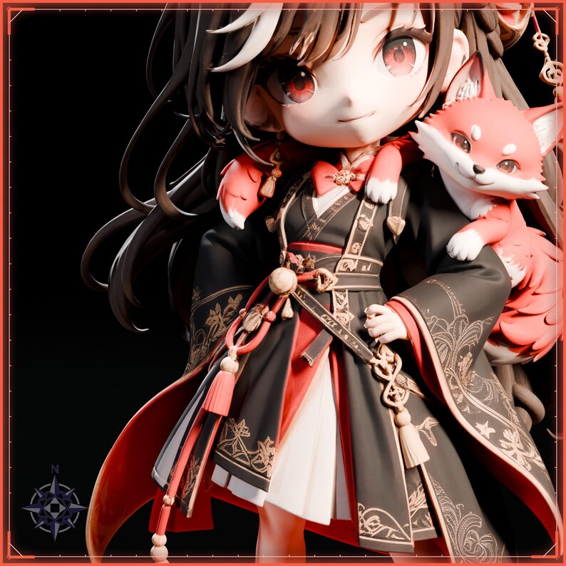 Chibi Companions STL bundle for 3D printing - fantasy statue, image 3 of 20
