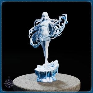 Yuki-onna STL file for 3D printing - fantasy statue, image 2 of 11