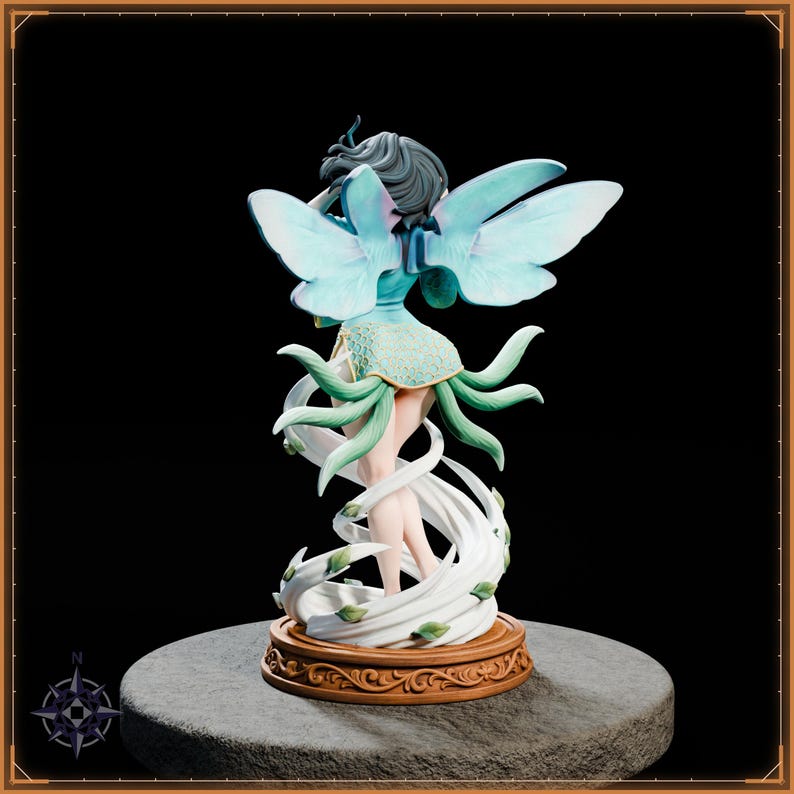Wind Beetle Maiden STL file for 3D printing - folklore anime girl statue, image 5 of 11