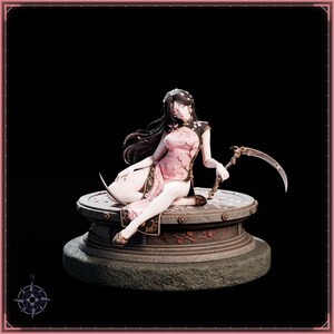 Sakura Reaper STL file for 3D printing - fantasy statue, image 2 of 11