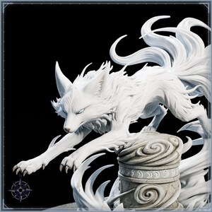 Gale Kitsune STL file for 3D printing - fantasy statue, image 10 of 11