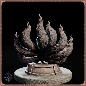 Demon Fox Spirit STL file for 3D printing - fantasy statue, image 6 of 11