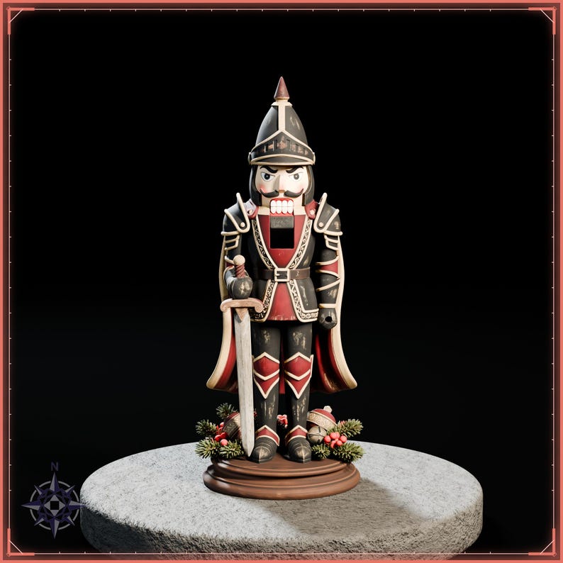 Nutcracker Knight STL file for 3D printing - fantasy statue, image 2 of 11
