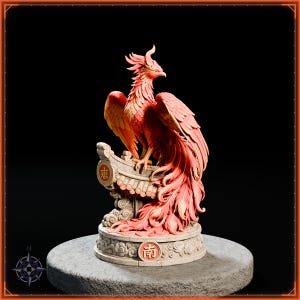 Vermilion Bird STL file for 3D printing - fantasy statue, image 2 of 11