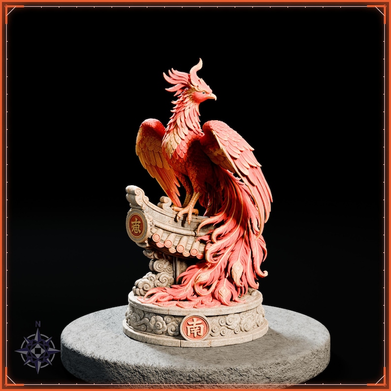 Vermilion Bird STL file for 3D printing - fantasy statue, image 2 of 11