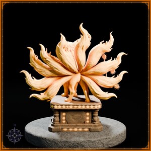 Solar Kitsune STL file for 3D printing - fantasy statue, image 6 of 11