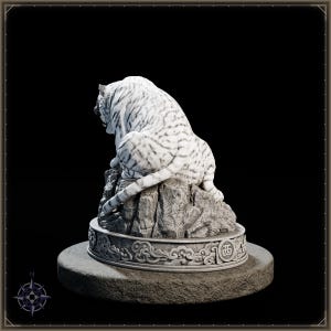 White Tiger STL file for 3D printing - fantasy statue, image 5 of 11