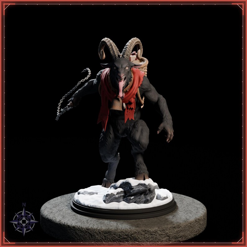Krampus STL file for 3D printing - fantasy statue, image 2 of 11