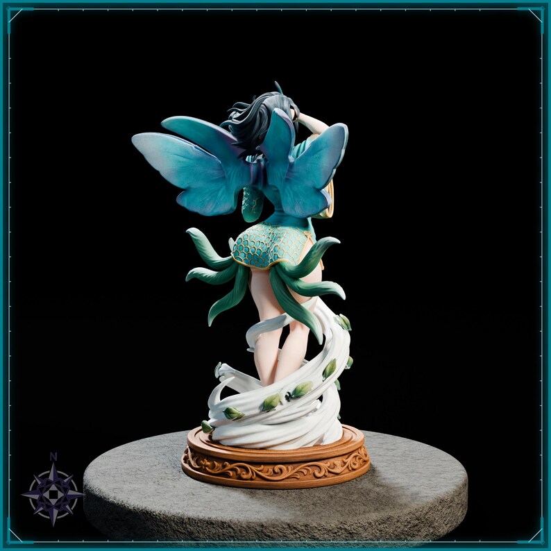 Wind Beetle Maiden STL file for 3D printing - folklore anime girl statue, image 7 of 11