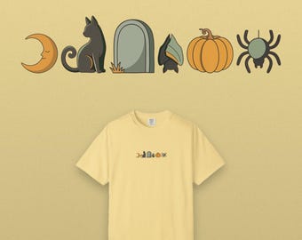 Halloween-shirt, donker T-shirt in cottagecore-stijl, katoenen T-shirt van Comfort Colors, griezelig cadeau voor vrouwen