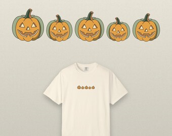 Halloween pompoen shirt, heksen T-shirt, kledingstuk geverfd in comfortabele kleuren, Halloween cadeau-idee