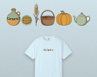 Harvest Table Shirt, Cottagecore T-shirt, Comfort Colors Garment Dyeed, Herfstcadeau voor haar