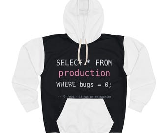 SQL Database Hoodie for Data Engineers - Cozy Unisex Postgres DBA Sweatshirt, Funny Programmer Gift for Coworkers and Coding Bootcamp Grads