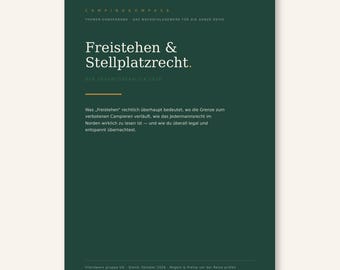 Campingkompass Sonderband: Freistehen & Stellplatzrecht Europa – PDF E-Book für Wohnmobil und Wohnwagen | Camping Europa Ratgeber