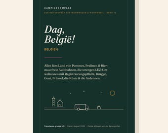 Camping Compass Volume 12: Belgium – Motorhome & Caravan Travel Guide PDF | Tolls, Vignettes, Environmental Zones, Rules | E-Book Camping for Families