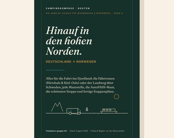 Camping Compass Route 08: Germany–Norway – Motorhome Arrival Route PDF | Tolls, Ferries, Stages, Stopovers | Camping E-Book
