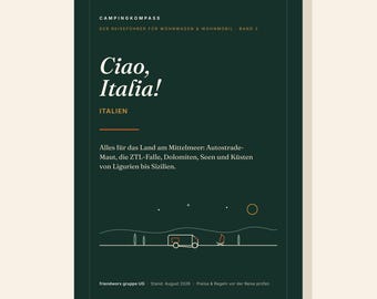 Campingkompass Band 2: Italien – Wohnmobil & Wohnwagen Reiseführer PDF | Maut, Vignette, Umweltzonen, Regeln | E-Book Camping Familie