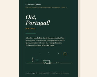 Camping Compass Volume 13: Portugal – Motorhome & Caravan Travel Guide PDF | Tolls, Vignettes, Environmental Zones, Rules | E-Book Camping for Families