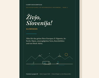 Camping Compass Volume 3: Slovenia – Motorhome & Caravan Travel Guide PDF | Tolls, Vignettes, Environmental Zones, Rules | E-Book Camping for Families