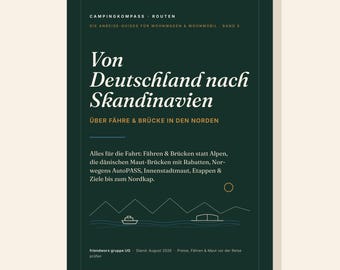 Camping Compass Route 05: Germany–Scandinavia – Motorhome Arrival Route PDF | Tolls, Ferries, Stages, Stopovers | Camping E-Book