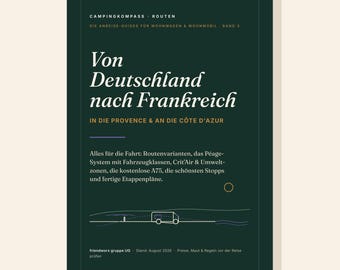 Camping Compass Route 03: Germany–France – Motorhome Arrival Route PDF | Tolls, Ferries, Stages, Stopovers | Camping E-Book