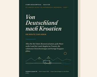Camping Compass Route 01: Germany–Croatia – Motorhome Arrival Route PDF | Tolls, Ferries, Stages, Stopovers | Camping E-Book