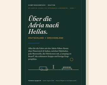 Camping Compass Route 07: Germany–Greece – Motorhome Arrival Route PDF | Tolls, Ferries, Stages, Stopovers | Camping E-Book
