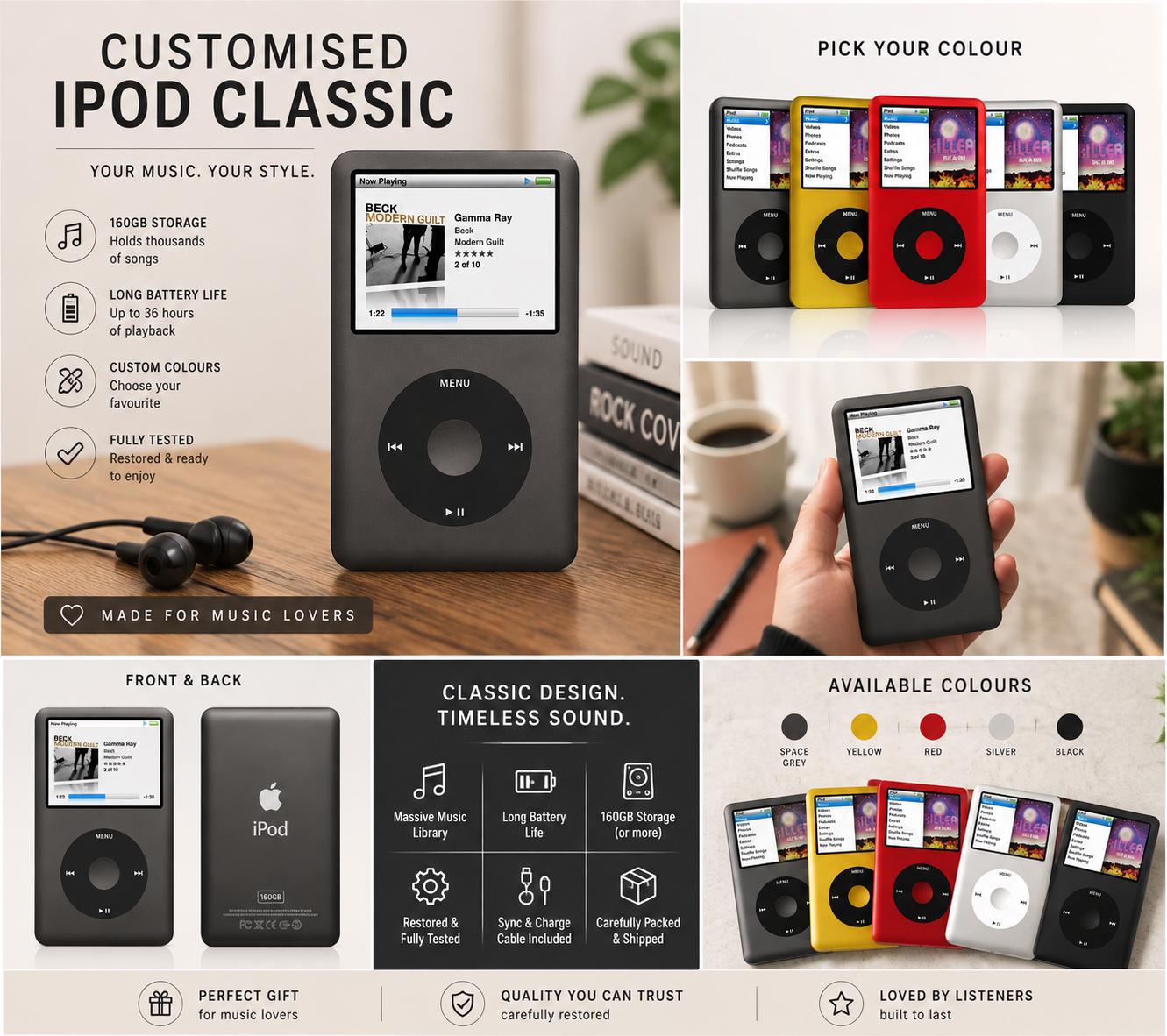 Ipod Classic 160gb - Etsy