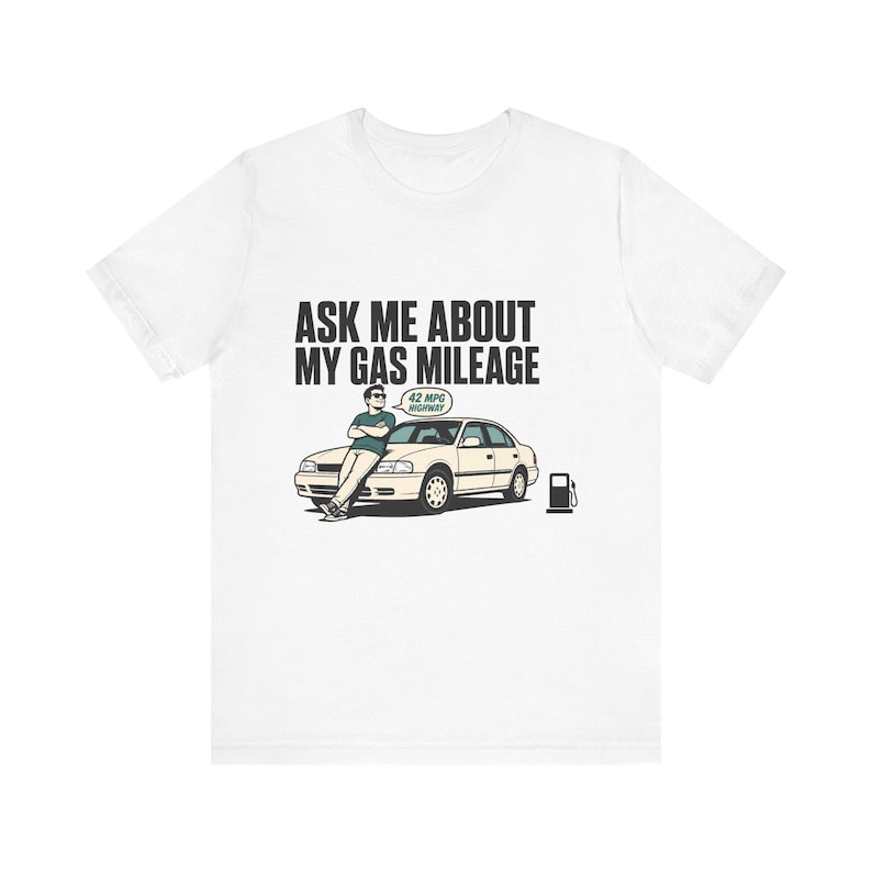 Funny Dad Joke Shirt, Ask Me About My Gas Mileage, Christmas Gift for Men image 1