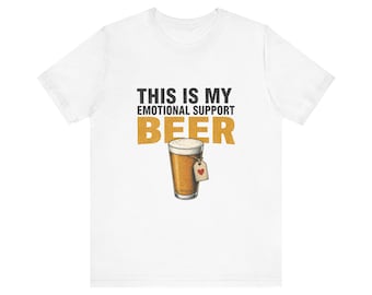 Funny Dad Joke Shirt, This Is My Emotional Support Beer, Funny Dad Shirt Fathers Day Gift
